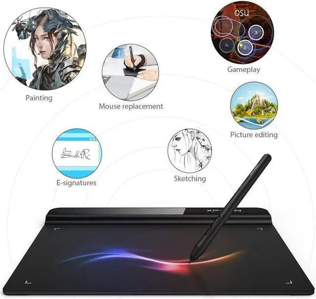 Alt view image 4 of 7 - XP-Pen StarG640 6x4 Inch Ultrathin Tablet Drawing Tablet Digital Graphics Tablet Battery-Free Stylus for OSU Game and Teaching Online Classes -Rev B