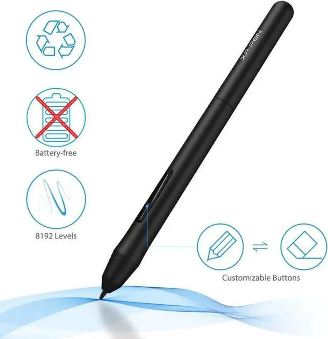 Alt view image 3 of 7 - XP-Pen StarG640 6x4 Inch Ultrathin Tablet Drawing Tablet Digital Graphics Tablet Battery-Free Stylus for OSU Game and Teaching Online Classes -Rev B