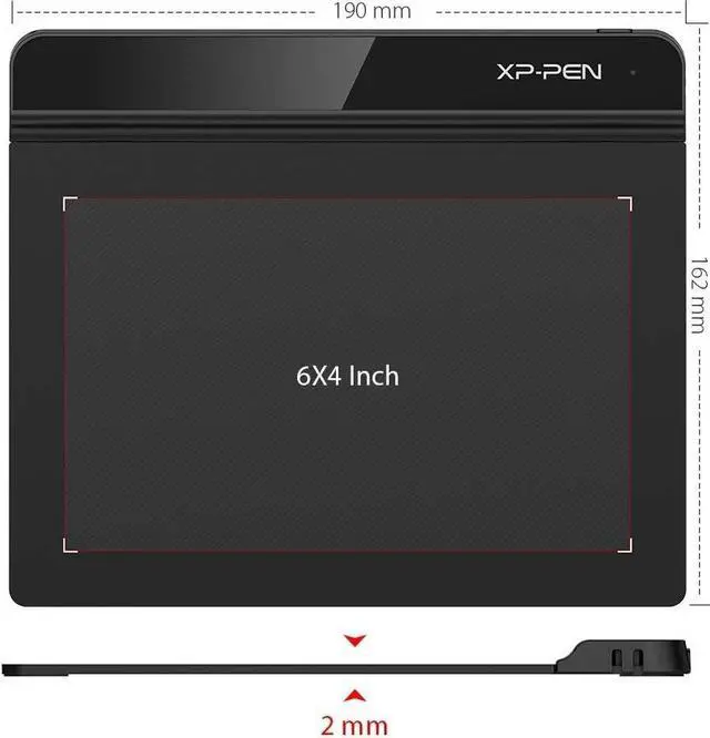Alt view image 2 of 7 - XP-Pen StarG640 6x4 Inch Ultrathin Tablet Drawing Tablet Digital Graphics Tablet Battery-Free Stylus for OSU Game and Teaching Online Classes -Rev B