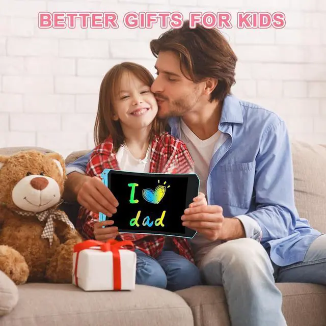 Alt view image 7 of 7 - cimetech 2 Pack LCD Writing Tablet for Kids Toys, Colorful Drawing Tablet Doodle Board Writing Pad for Kids, Toddler Travel Activity Learning Toys Gifts for 3-12 Years Old Boys Girls (Blue&Pink)