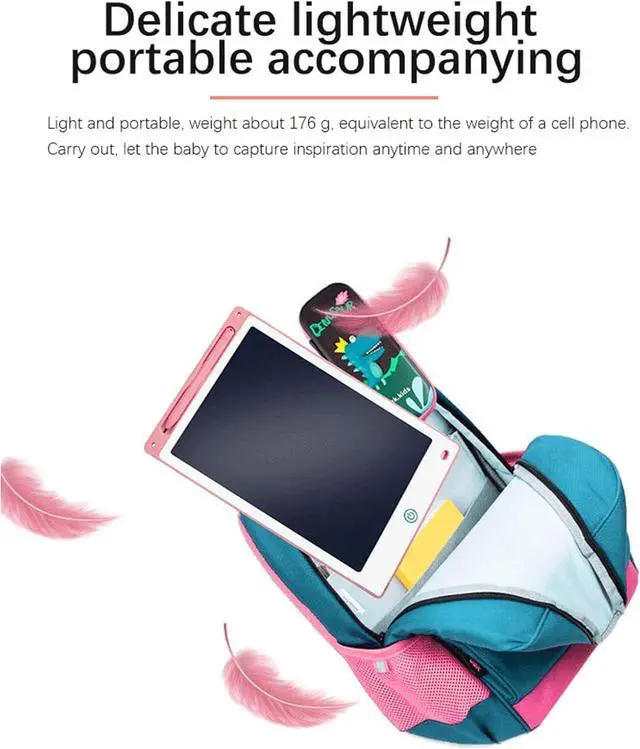 Alt view image 2 of 6 - LCD Writing Tablet, Doodle Board for Kids Drawing Board,10-Inch Writing Graffiti Board, Portable Board Handwriting Tablet Drawing Board,for Children,Adult at Home, School,Office with Lock Erase Button