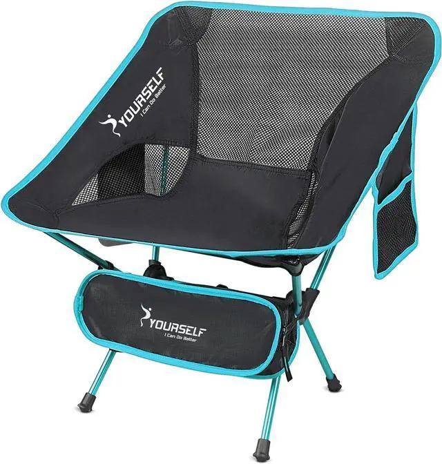 Main image of SYOURSELF Camping Chairs, Folding Camping Chair, Folding Chairs Outdoor, Lawn Chairs, Beach Chair, Portable Camping Chair Ultralight Lightweight Comfy Camp Chairs for Adults (Ablue)