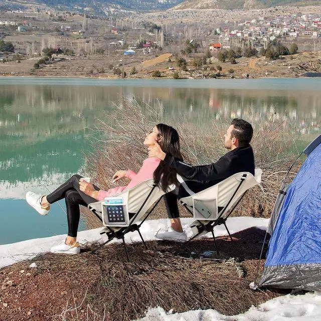 Alt view image 4 of 7 - TRATHM Camping Chair, Lightweight Folding Camp Chair Backpacking Chairs, for Camping, BBQ, Beach, Travel, Picnic