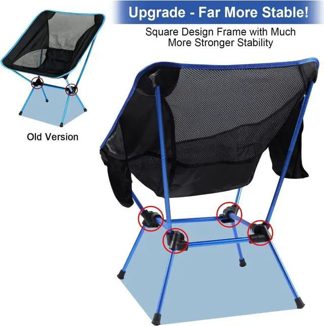 Alt view image 3 of 7 - FBSPORT 2 Pack Ultralight Floding Camping Chair,Compact and Heavy Duty Outdoors Portable Backpacking Chairs,for Camping, BBQ, Beach, Travel, Picnic, Festival