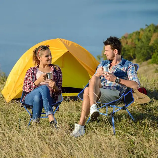 Alt view image 2 of 7 - FBSPORT 2 Pack Ultralight Floding Camping Chair,Compact and Heavy Duty Outdoors Portable Backpacking Chairs,for Camping, BBQ, Beach, Travel, Picnic, Festival