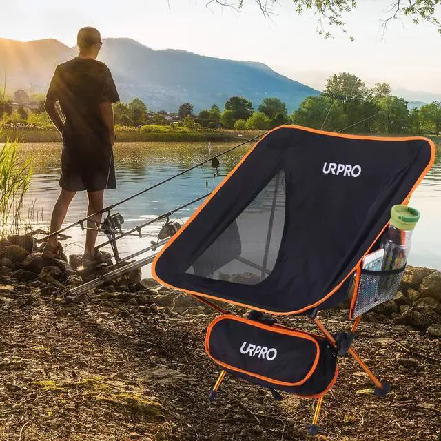 Alt view image 3 of 7 - URPRO Outdoor Ultralight Portable Folding Chairs with Carry Bag Heavy Duty 145kgs Capacity Collapsible Chair Camping Folding Chairs Beach Chairs