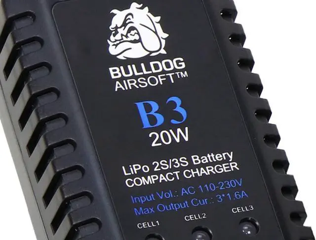 Alt view image 5 of 6 - BULLDOG AIRSOFT 11.1v Li-Po Battery 1200mAh 20C Nun-Chuck Mini Tamiya + Smart Compact Balance Li-Po Charger Set