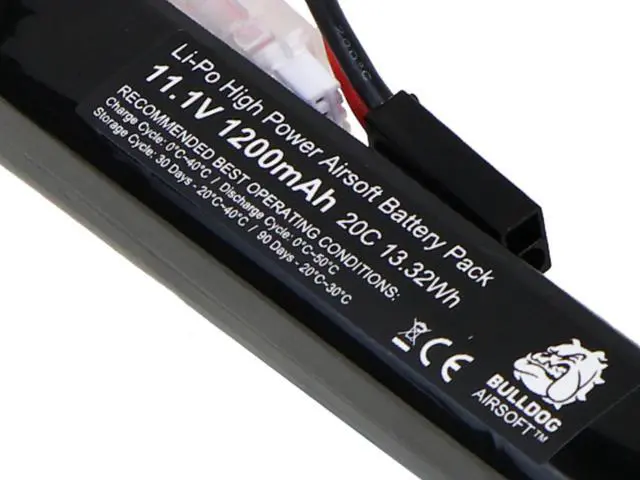 Alt view image 3 of 6 - BULLDOG AIRSOFT 11.1v Li-Po Battery 1200mAh 20C Nun-Chuck Mini Tamiya + Smart Compact Balance Li-Po Charger Set