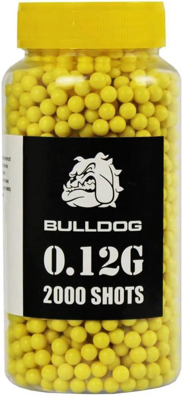 Alt view image 2 of 3 - BULLDOG AIRSOFT - 2 x 2000 Bottle Airsoft BBs Pellets [0.12g] Yellow 6mm Polished