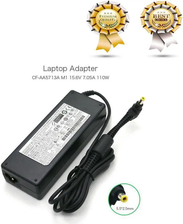 Alt view image 2 of 5 - 15.6V 7.05A AC Adapter Charger For Panasonic Toughbook CF-AA5713A M1 M2