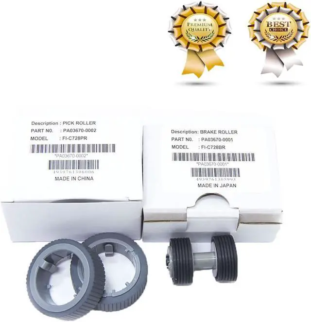 Alt view image 2 of 4 - New PA03670-0001 PA03670-0002 Scanner Brake and Pick Roller Set For Fujitsu Fi-7160 Fi-7180 Fi-7260 Fi-7280