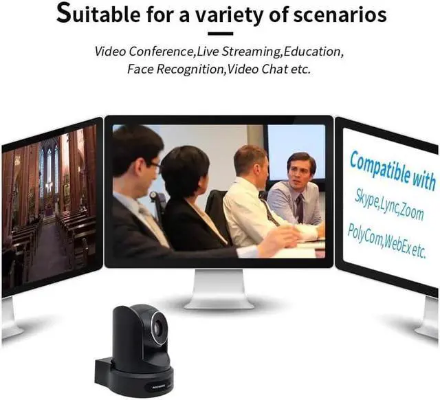 Alt view image 3 of 6 - PTZ Camera with USB Outputs,10X Optical Zoom,Live Streaming Camera for Broadcast,Conference,Events,Church and School