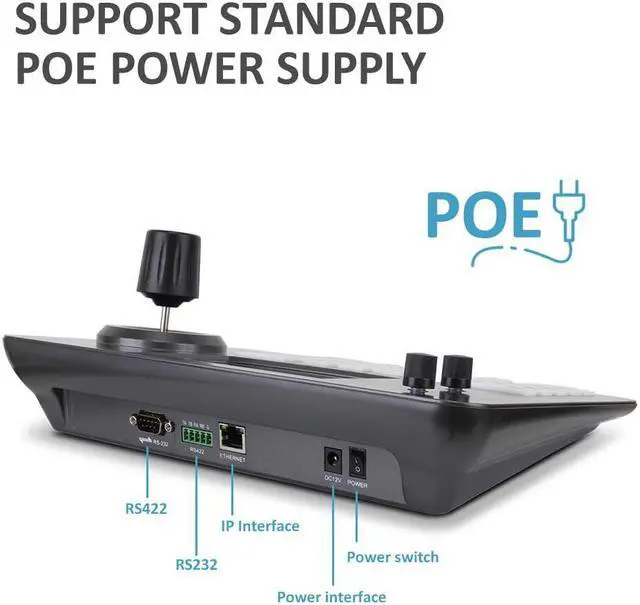 Alt view image 6 of 7 - SMTAV 1PCS POE 30x NDI PTZ Camera and 1PCS 4D POE Joystick Network PTZ Controller Group Sales