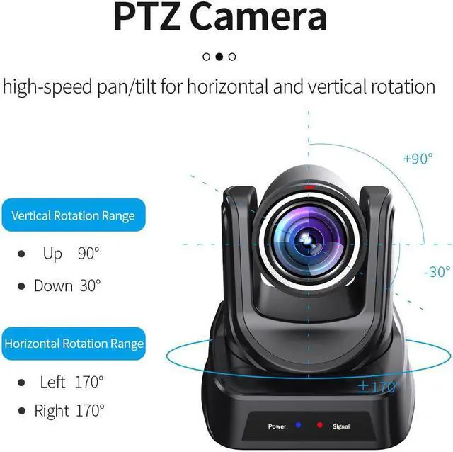 Alt view image 4 of 5 - SMTAV PTZ Camera with 3G-SDI 20X Optical Zoom HDMI and IP Streaming Outputs,Broadcast Live Streaming Camera for Conference,Events With bracket