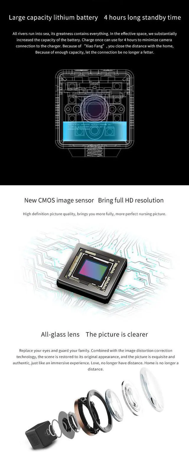 Alt view image 4 of 5 - Small Security Camera Portable WIFI Camera Mini IP Camera Spy Butler Nanny Camera with Wide Angle Video Recorder Remote Viewing Night Vision APP Support