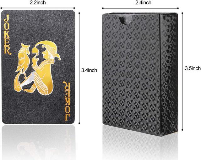  SWINILAYA 2 Pack Black and Gold Playing Cards