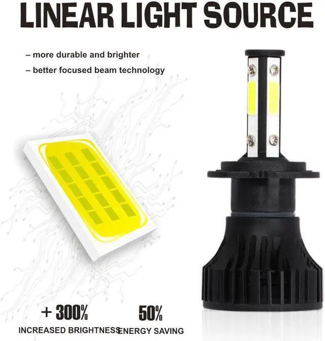 Alt view image 2 of 6 - For Ram ProMaster 1500 2500 3500 Combo LED Headlight High Low Beam Light bulb