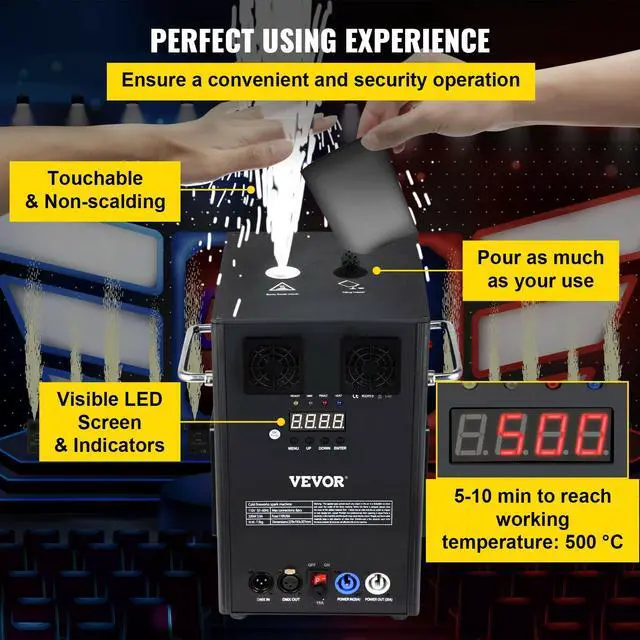 Alt view image 3 of 6 - 1pc 700W Large Cold Spark Firework Machine Stage Effect DMX Machine Party