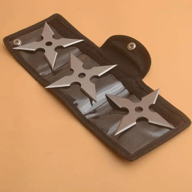 Alt view image 7 of 7 - 3pcs Darts Ninja Kunai Hunting Knives Tactical Fixed Blade Throwing Knife Set with Sheath