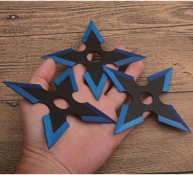 Main image of 3pcs Darts Ninja Kunai Hunting Knives Tactical Fixed Blade Throwing Knife Set with Sheath 4cornered - l circle - blue