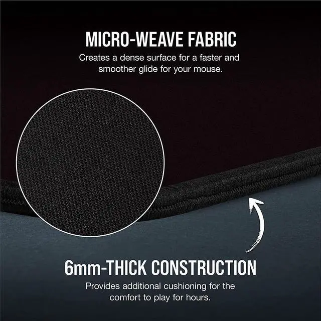 Alt view image 7 of 10 - Corsair MM350 PRO CH-9413770-WW Premium Spill-Proof Cloth Gaming Mouse Pad - Extended XL