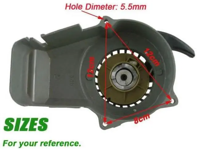 Alt view image 2 of 2 - Lumix GC Aluminum Pull Start Recoil Starter Rewind For 47cc 49cc Mini Pocket Bikes Atv Quad Dirt Bikes
