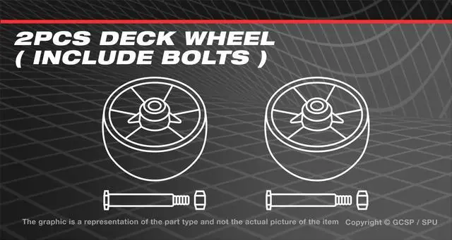 Main image of 2PCS Deck Wheel For Craftsman T1400 Lawn Mowers 13AD78XS099