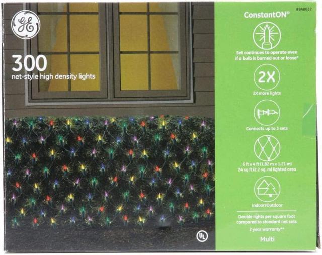 GE ConstantON 6-ft x 4-ft Constant White Incandescent Mini Plug-In Christmas Net Lights GE ConstantON 6-ft x 4-ft Constant White Incandescent Mini Plug-In Christmas Net Lights