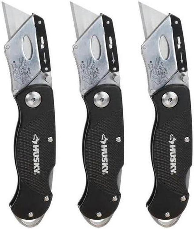 Folding Lock-Back Utility Knife (3-Pack) Husky # 99732