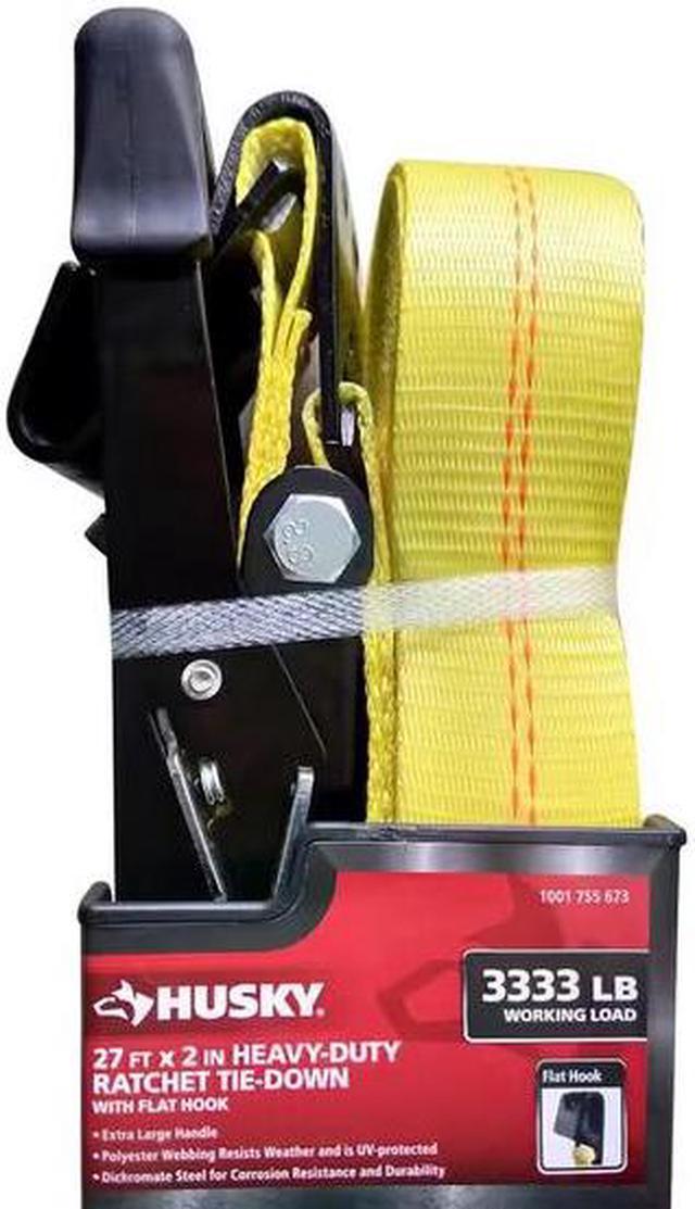 2in x 27ft Ratchet Tie Down Strap 10,000LBS Break Strength 3,333