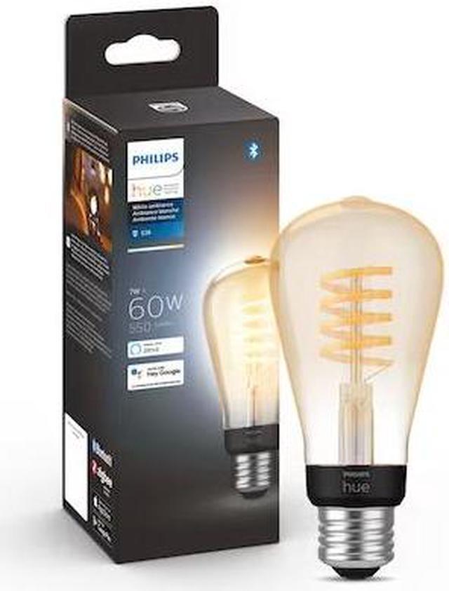 Main image of Philips Hue Filament 40-Watt EQ ST19 Tunable White E26 Dimmable Smart LED Light Bulb
Item #4347661 |Model #563585