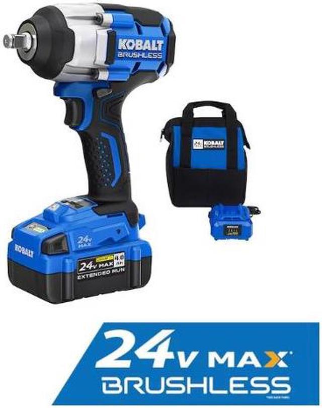 Kobalt Next Gen 24 volt Variable Speed Brushless 1 2 in Drive Cordless Impact Wrench Battery Included kobalt KIW 4024A 03 4913881 Newegg