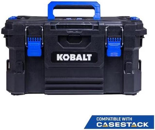 Kobalt CASESTACK 21.5-in Black Plastic Wheels Lockable Tool Box in