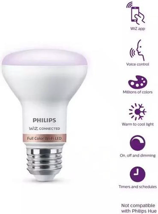 Smart R20 Bulb 45-Watt Equivalent R20 Smart Wi-Fi LED Color Changing Light Bulb ...