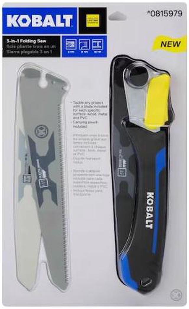 Kobalt 3-in-1 Folding Saw with Pouch 8-in Cross-Cutting Hand Saw Kobalt 3-in-1 Folding Saw with Pouch 8-in Cross-Cutting Hand Saw