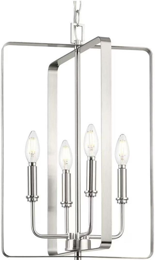 Progress Lighting McColl 4-Light Brushed Nickel Transitional Cage Chandelier