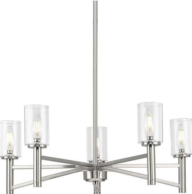 Progress Lighting Roxobel 5-Light Brushed Nickel Modern/Contemporary Chandelier