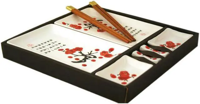 Main image of Contemporary Dinnerware 8 PCS Sushi Dinner Set For Two In Gift Box