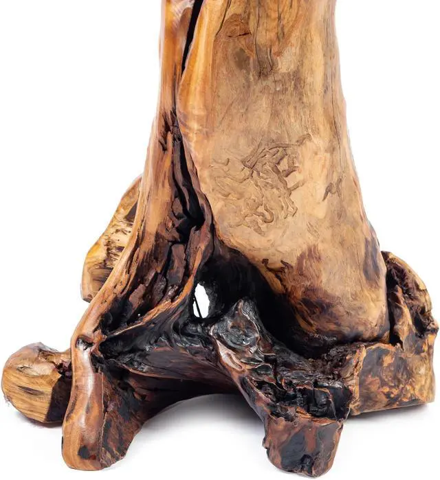 Alt view image 4 of 4 - Cedar Wood Potted Plant Stand Garden Pots Containers Vase Fishbowl Wooden Stand 20.5" Tall