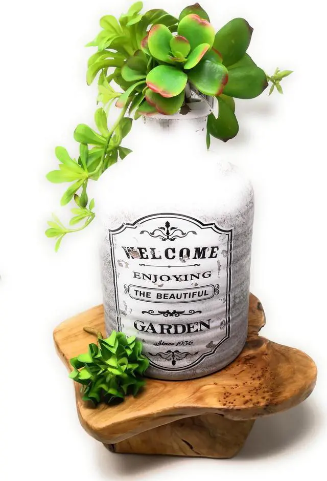 Alt view image 5 of 6 - THY COLLECTIBLES Cedar Wood Potted Plant Stand Garden Pots Containers Vase Fishbowl Wooden Stand 11.5"