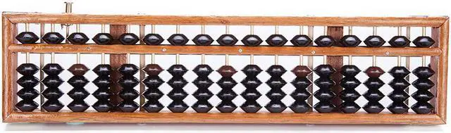 Main image of THY COLLECTIBLES Vintage-Style 17 Digit Rods Wooden Abacus Soroban Chinese Japanese Calculator Counting Tool w/ Reset Button 14"