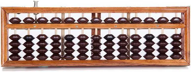 Main image of THY COLLECTIBLES Vintage-Style 13 Rods Wooden Abacus Soroban Chinese Japanese Calculator Counting Tool w/ Reset Button 9.75"