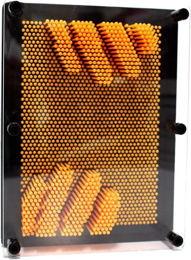 Main image of THY COLLECTIBLES 3D Pin Art Board - Classic Pin Art Toy Sculpture Pin Impression Mold 3-Dimensional 5" x 7" (Yellow)