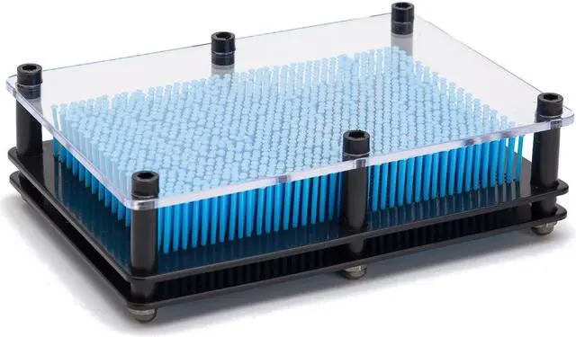 Alt view image 2 of 3 - THY COLLECTIBLES 3D Pin Art Board - Classic Pin Art Toy Sculpture Pin Impression Mold 3-Dimensional 5" x 7" (Light Blue)