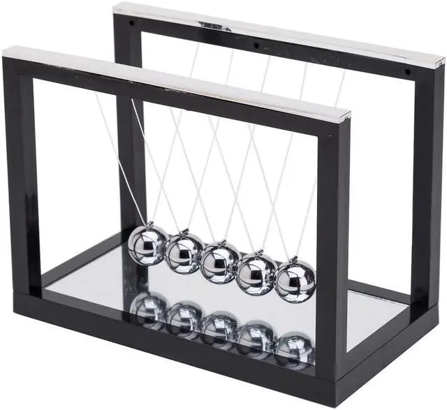 Main image of THY COLLECTIBLES Newtons Cradle Balance Balls with Mirror Desk Top Decoration Kinetic Motion Toy for Home and Office