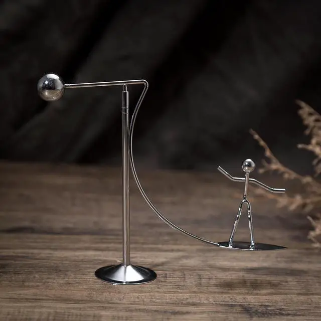Alt view image 2 of 4 - THY COLLECTIBLES Kinetic Art Balance Toy - Physics Dynamic Motion Balancing Desk Toy Home Office Decoration Surfing