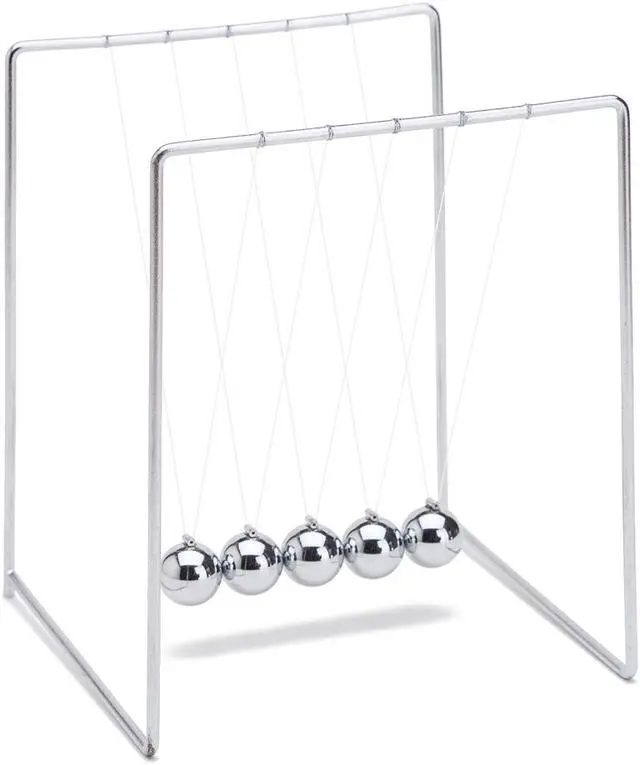 Main image of THY COLLECTIBLES Unique Stainless Steel Newtons Cradle Balance Balls 4.5 inch Desk Top Decoration Kinetic Motion Toy for Home and Office