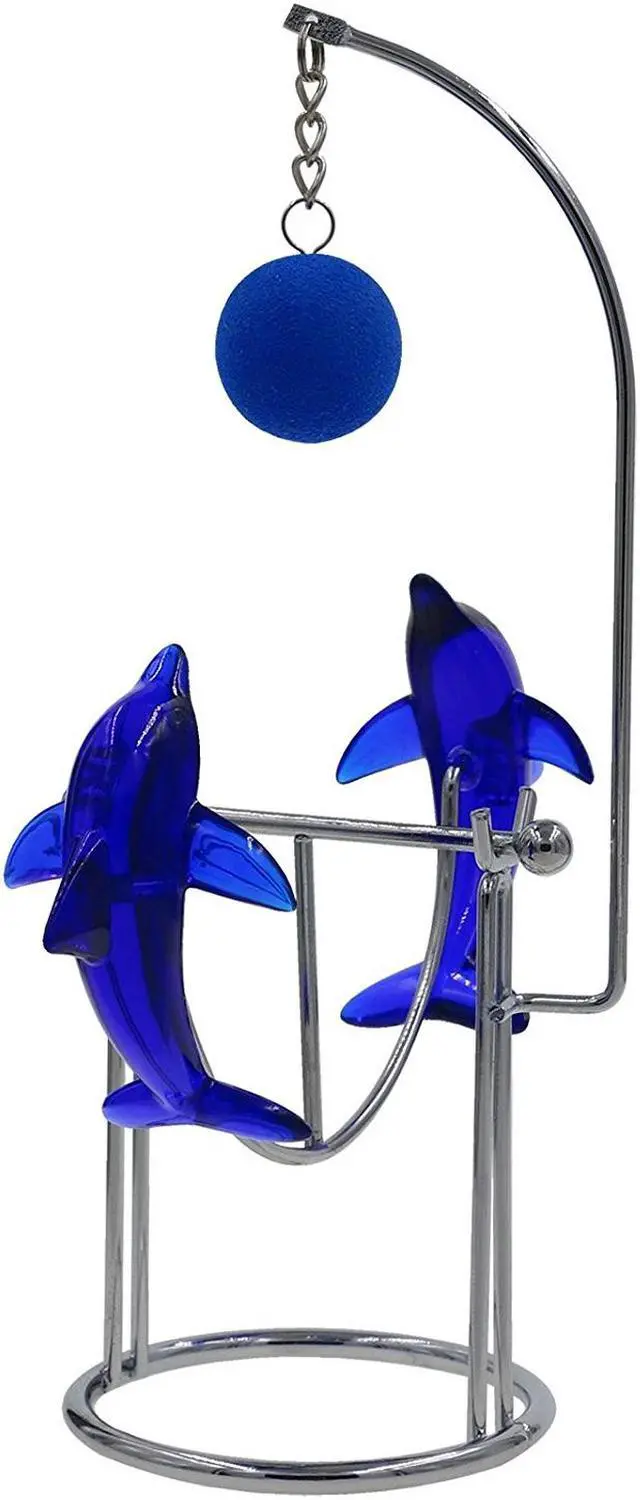 Alt view image 4 of 4 - THY COLLECTIBLES Cute Dolphin Desk Toy Physical Swing Lucky Toy Executive Simple Decoration- Love Dolphins