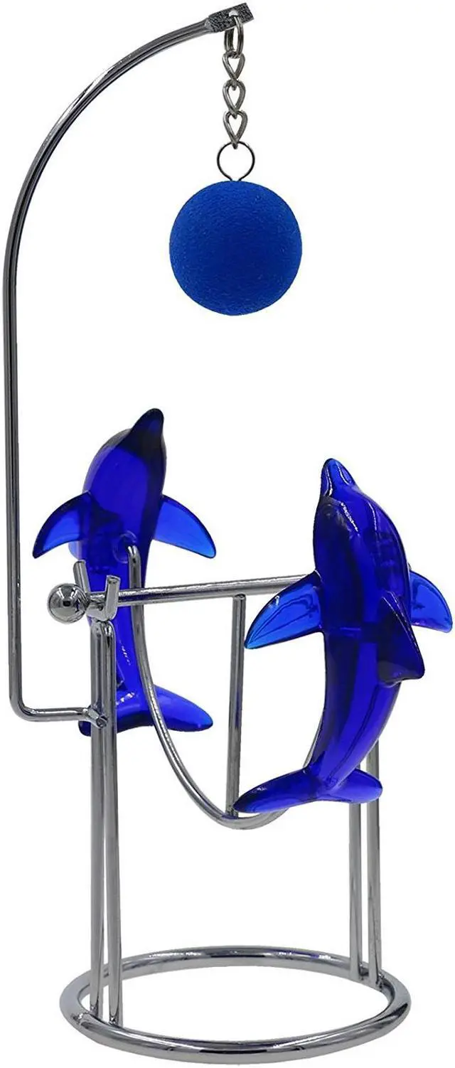 Alt view image 3 of 4 - THY COLLECTIBLES Cute Dolphin Desk Toy Physical Swing Lucky Toy Executive Simple Decoration- Love Dolphins