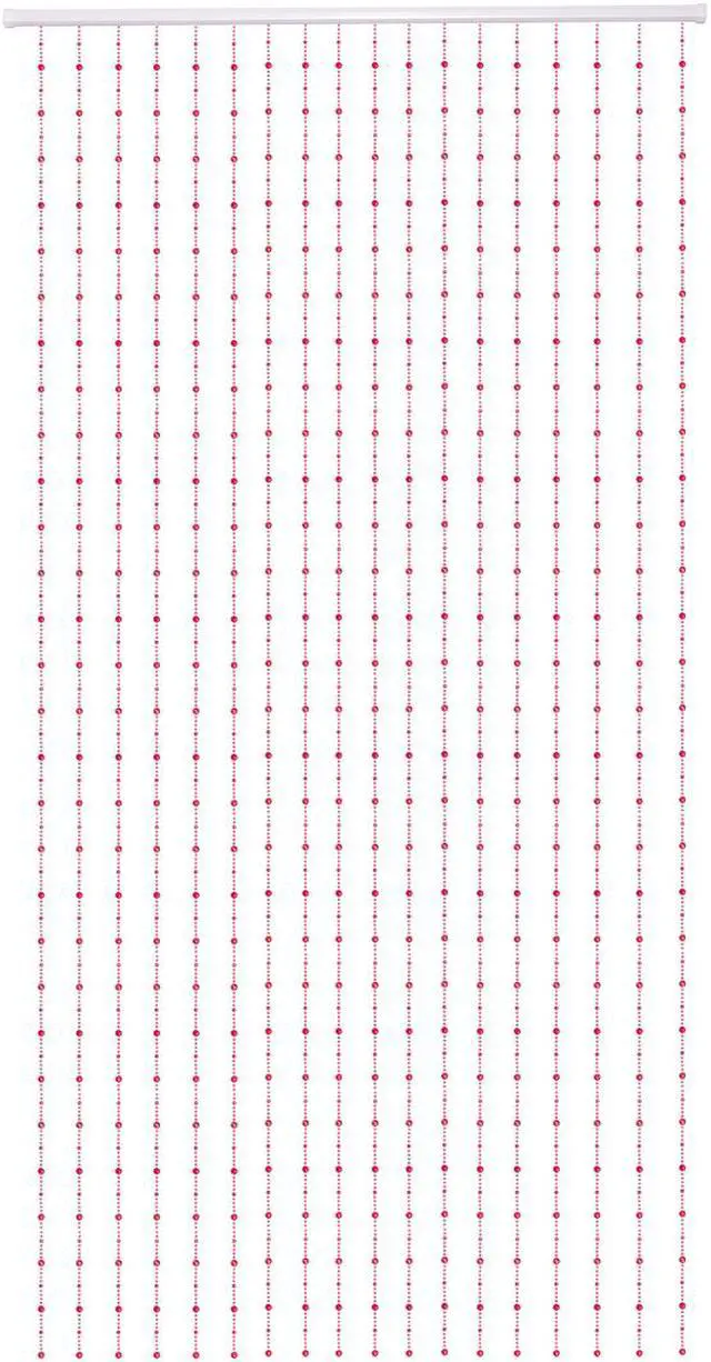 Main image of THY COLLECTIBLES Beautiful Home Decor Acrylic Beaded Curtain Door Screen Divider - Red Balls